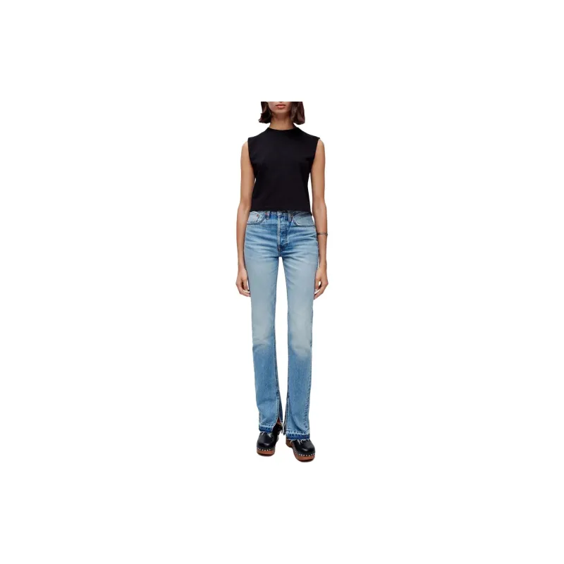 RE/DONE High Waist Straight-Leg Jeans-2