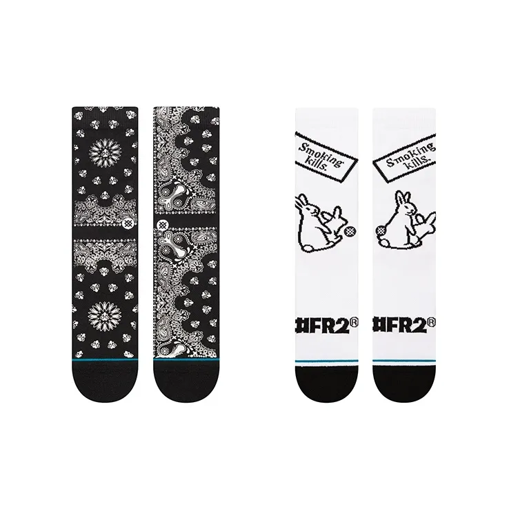 Stance x FR2 TUZI , LIANMINGKUAN SS23 Mid Calf Socks Unisex 2 Pack-4