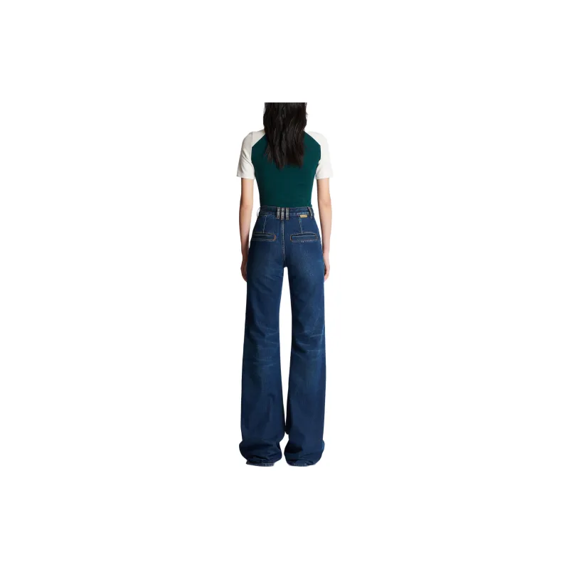 BALMAIN High Waisted Flared Jeans 'Blue'-3