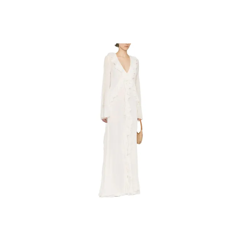 Blumarine Long-Sleeved Dresses Women's White-1