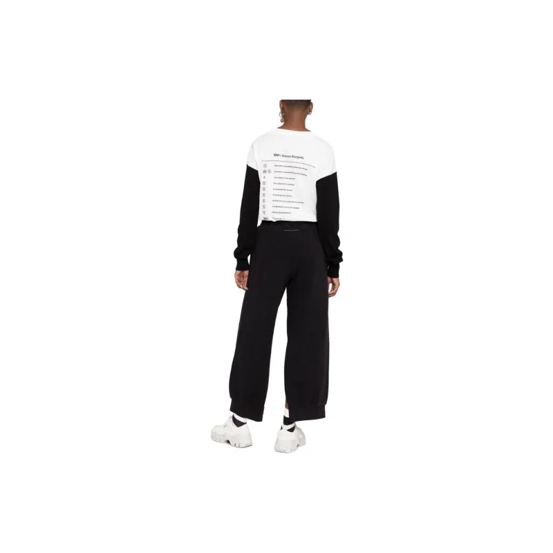 MM6 Maison Margiela Knitted Sweatpants Women's Black-Gift Box Set-3