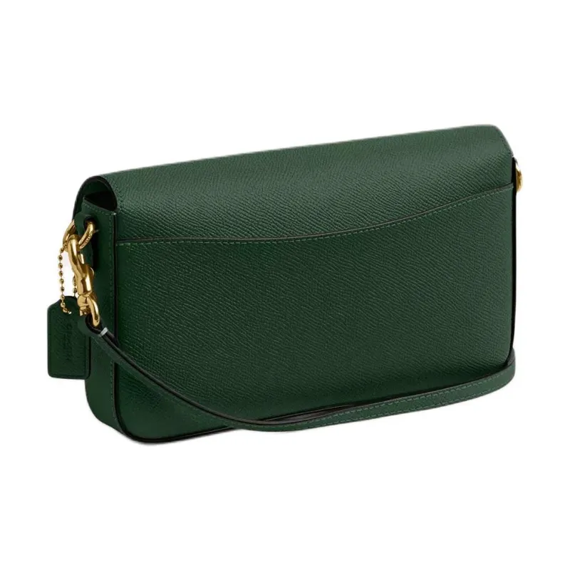 COACH Cross-Stitch Leather Shoulder Bag Crossbody Bag Mini Women's Hunter Green-1