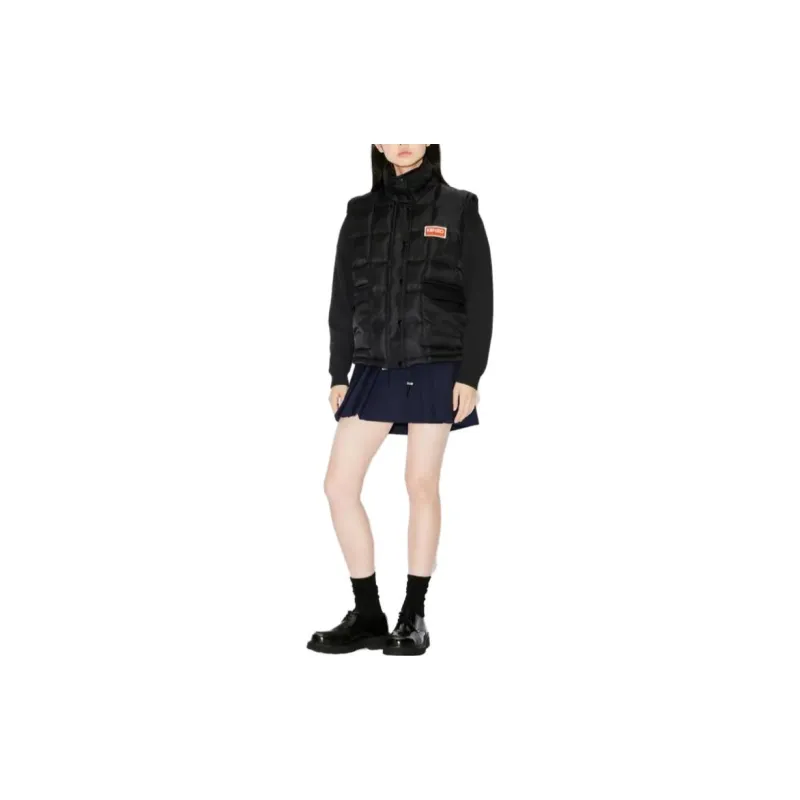 KENZO Logo Patch High Neck Quilted Gilet-3
