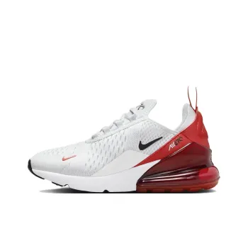 Nike Air Max 270 Slip Resistant And Breathable Kids Lifestyle Shoes White Red Teenagers