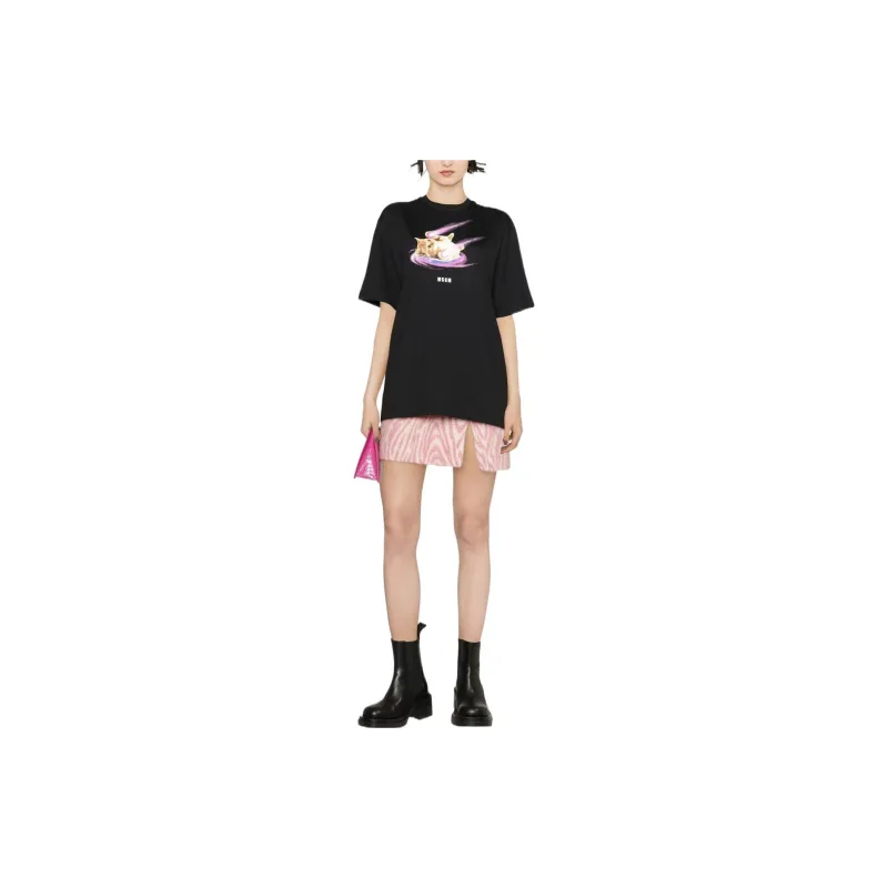 MSGM T Shirts Women's Black-1