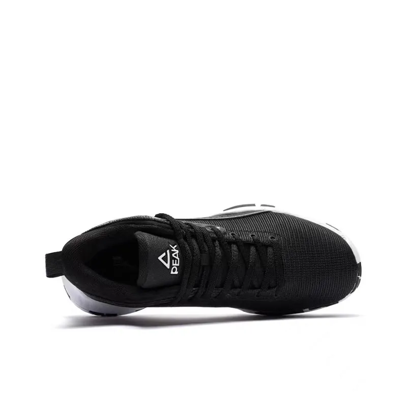 PEAK Cavalry 2 Cushioning Wear Resistant Mid Top Basketball Shoes Men's Black-1