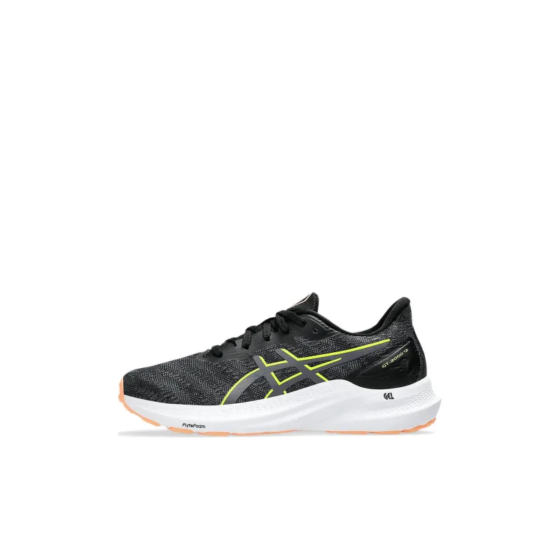 Asics GT 2000 12 Anti Slip Wear Resistant Low Top Kids' Running Shoes Black Yellow Kids'-0