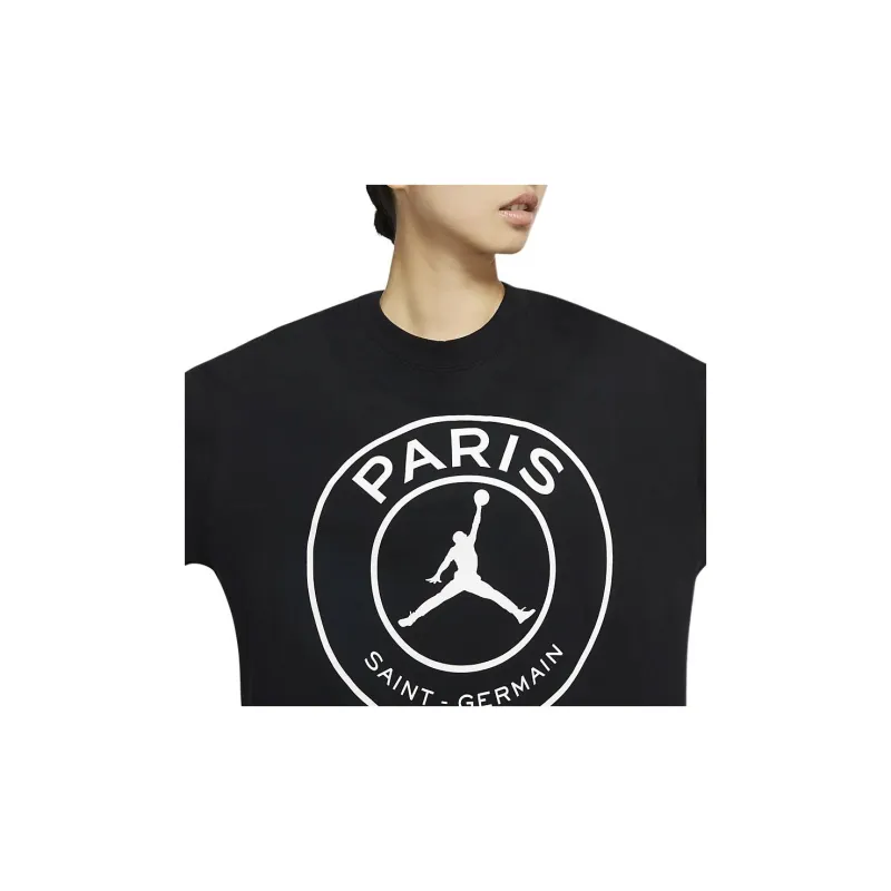 Jordan Drop Shoulder Sleeve T-Shirt Women's Black-5