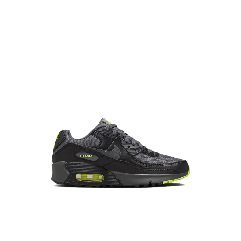 Nike Air Max 90 Anti Slip Wear Resistant Kids Lifestyle Shoes Black Gray Kids'-1