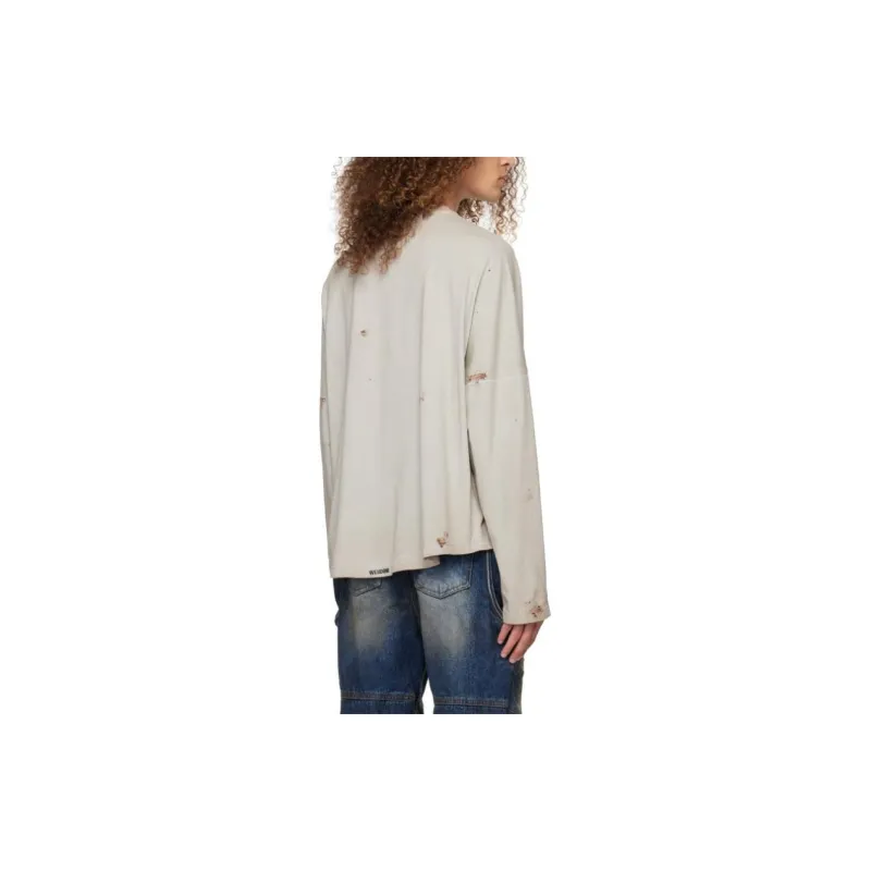 WE11DONE SS24 T Shirt Unisex Beige-4