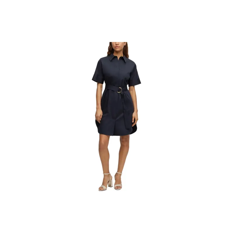 HUGO BOSS Short-Sleeved Dresses Women's Dark Blue-2