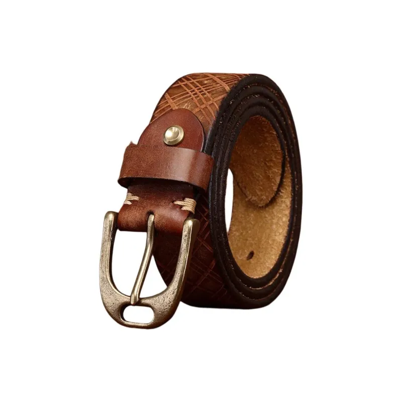 JEANSWEST Cow Leather Leather Belts Men's 3.8cm-13