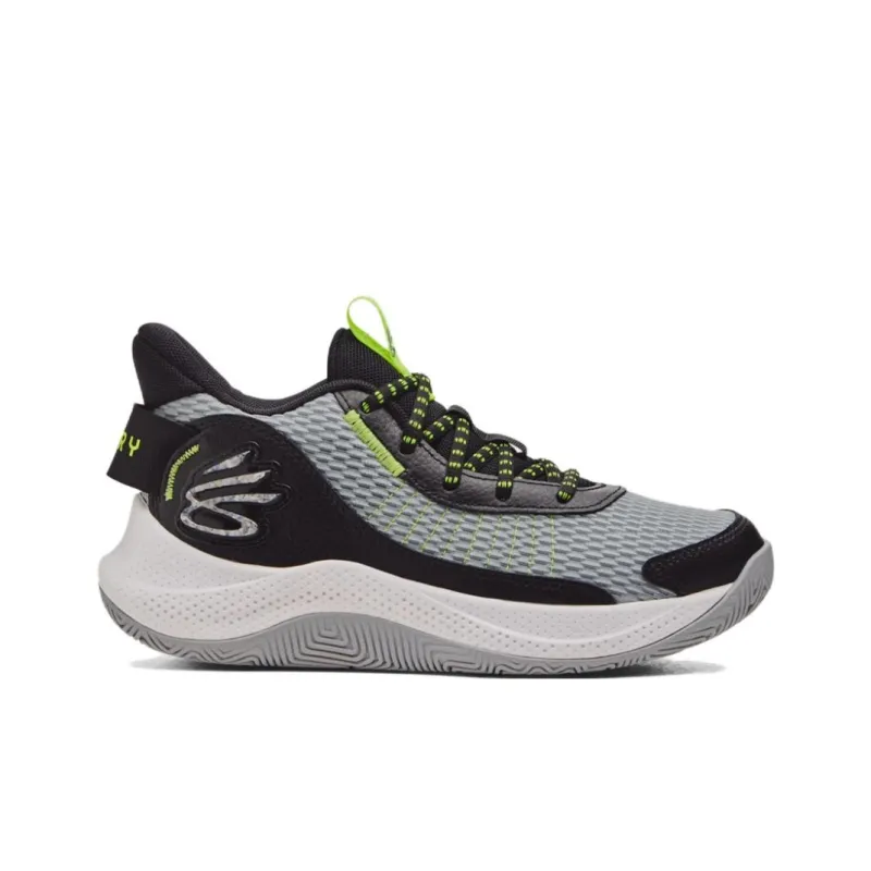 Under Armour Curry Anti Slip Wear Resistant Low Top Children's Basketball Shoes Gray Black Teenagers-1