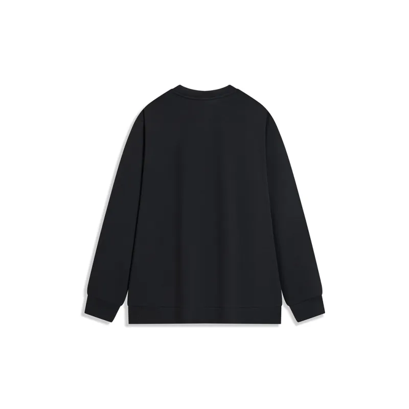 XTEP Crew Neck Sweatshirt Jet Black Men's-1