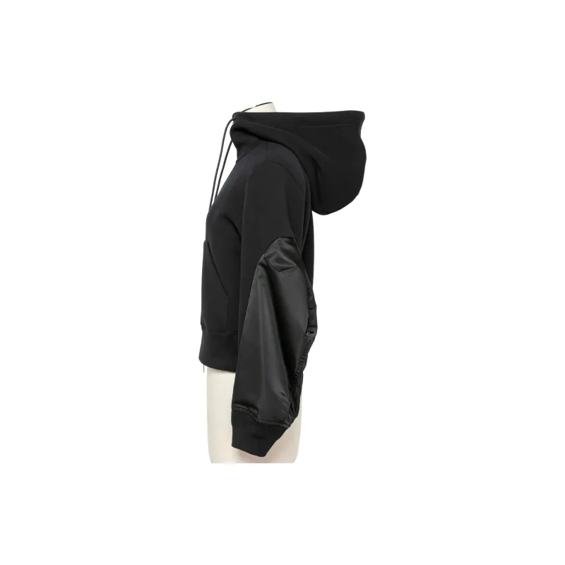 Sacai Panelled Zip-Up Hooded Drawstring Jacket-2