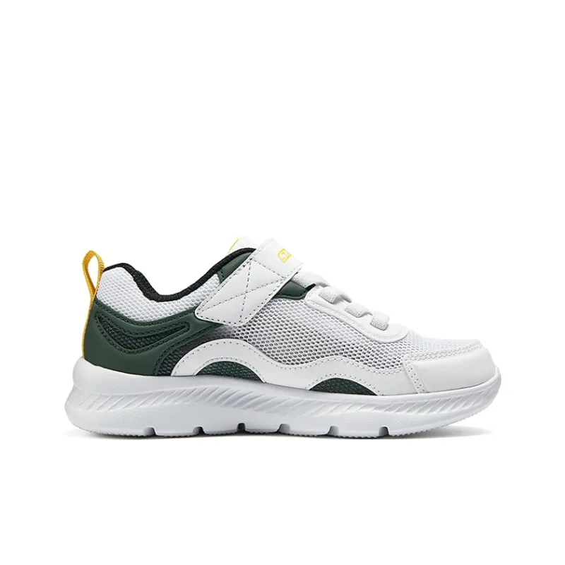 Skechers Abrasion Resistant Slip Resistant Kids Lifestyle Shoes White Yellow Black Teenagers-1