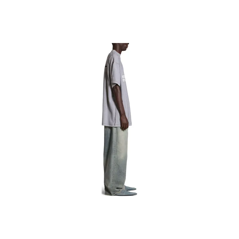 Balenciaga SS24 T Shirt Loose Fit Style Unisex Gray-5