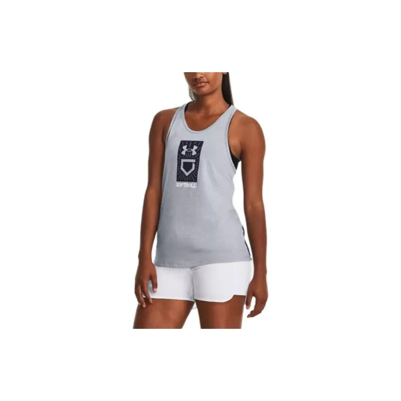 Under Armour Plate Tank Tops Women's Steel Briarwood-1