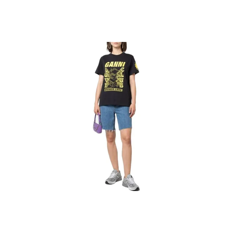 GANNI T Shirts Women's Black-2