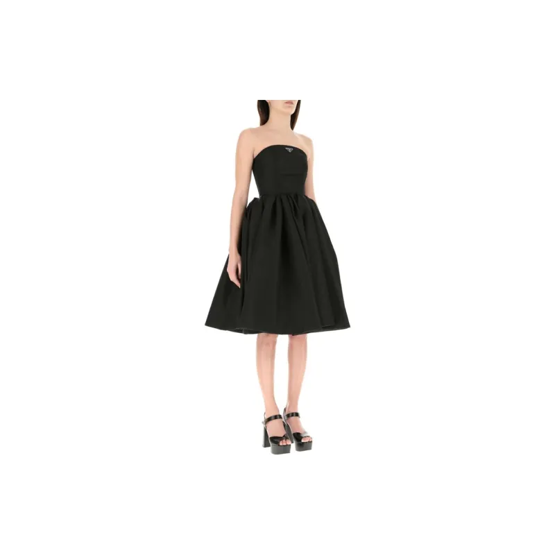 PRADA Sleeveless Dresses Women's Black-4