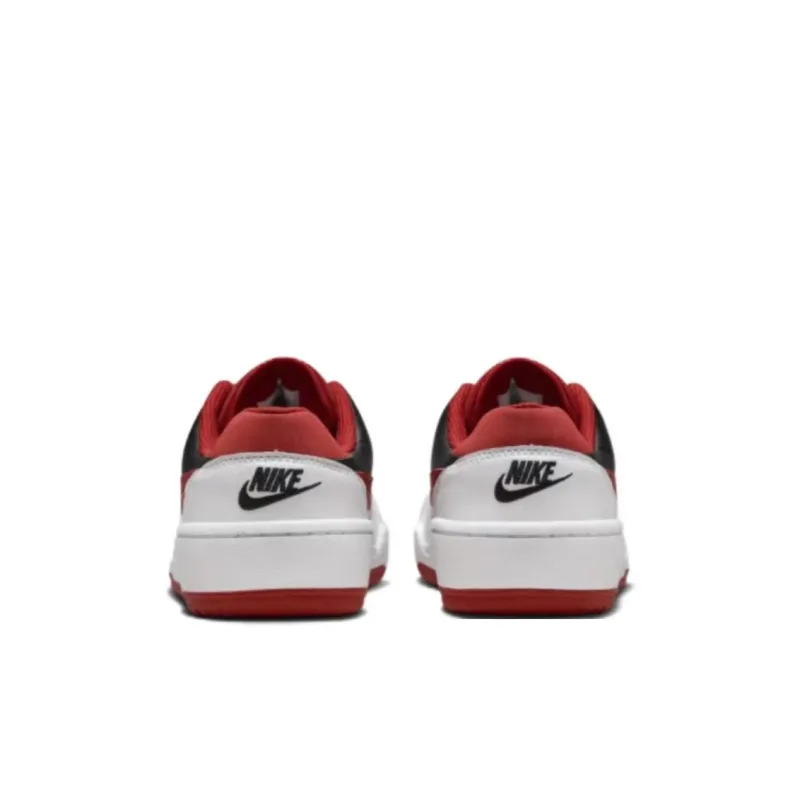 Nike Full Force Low Top Kids' Skateboarding Shoes White Red Unisex-4