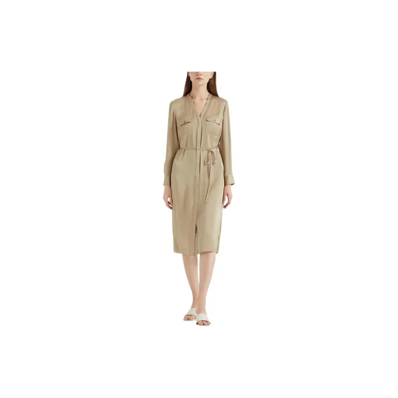 THEORY Long-Sleeved Dresses Women's Metallic-1