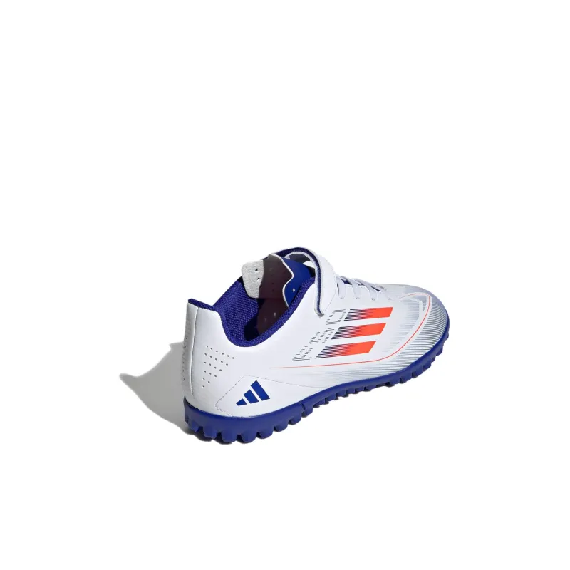Adidas Anti Slip Wear Resistant Low Top Soccer Shoes White Blue Kids'-3
