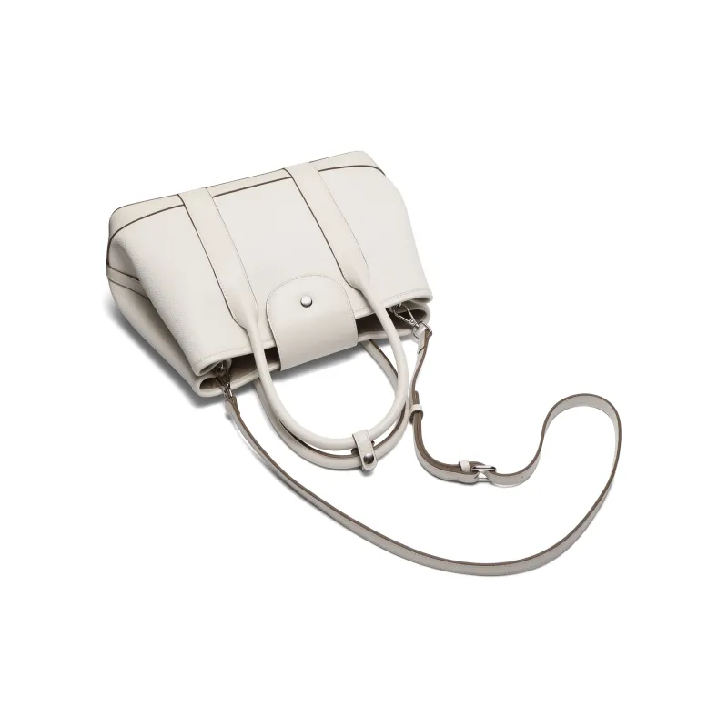 BELLE Cow Leather Patchwork With Artificial Leather Tote One Shoulder Handbag Women's Solid Color Plain-14