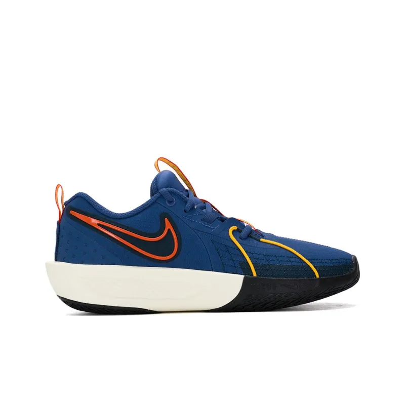 Nike Air Zoom G.T. Cut 3 Cushioning, Wear Resistant Low Top Children's Basketball Shoes Blue Orange Unisex-1
