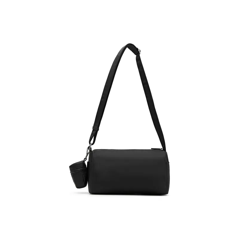 Champion Fabric+Artificial Leather Crossbody Bag Medium Size Unisex Smoke Gray/Champion Blue/Latte Brown/Black-20