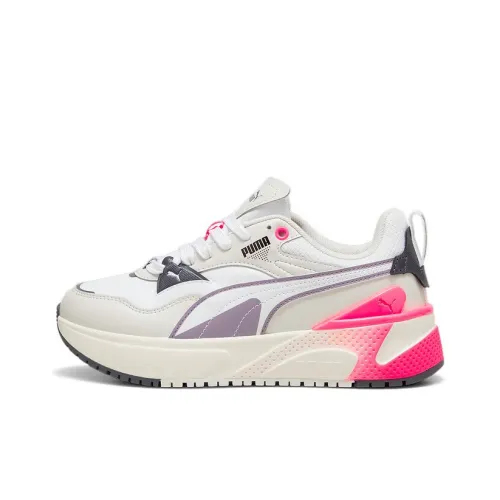 PUMA R78 Wear Resistant Low Top Casual Shoes Women's White Pink