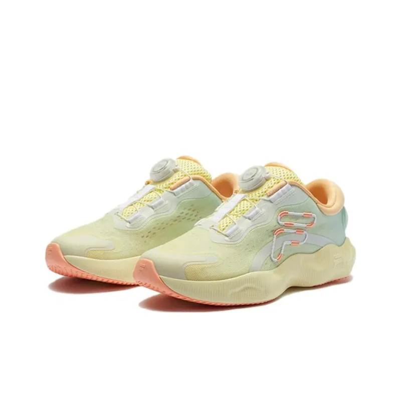 FILA KIDS BOA Anti Slip Wear Resistant Low Top Kids' Training Shoes Yellow Green Unisex-2