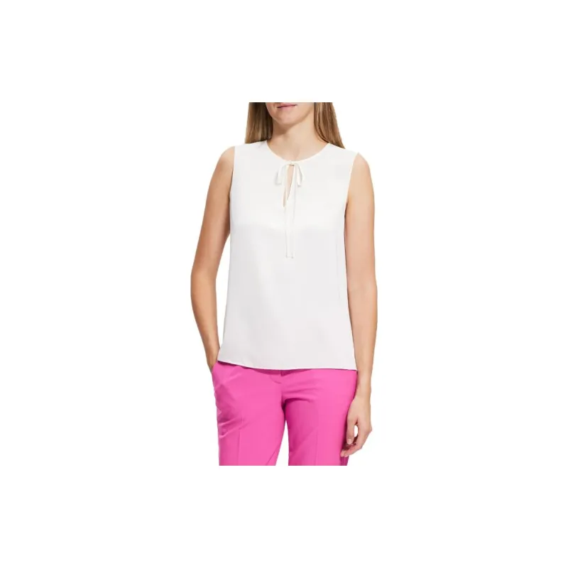 THEORY SS23 Cloud Silk Series Shirts Women's Ivory White-2