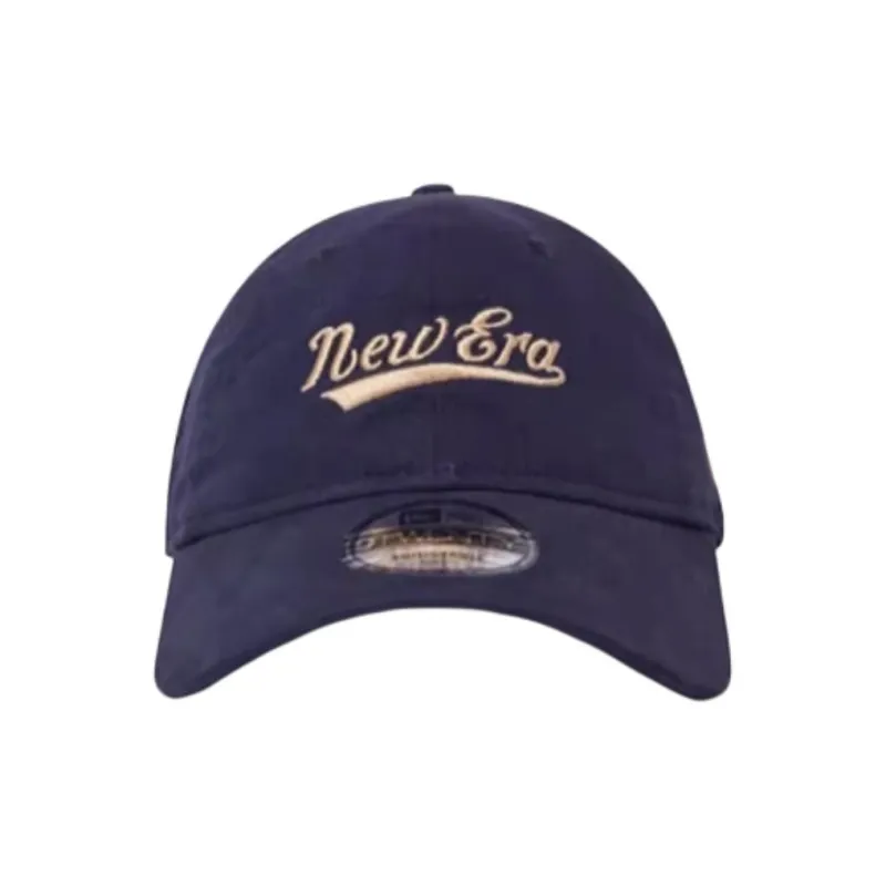 New Era Leather Baseball Caps Unisex Navy Blue-1