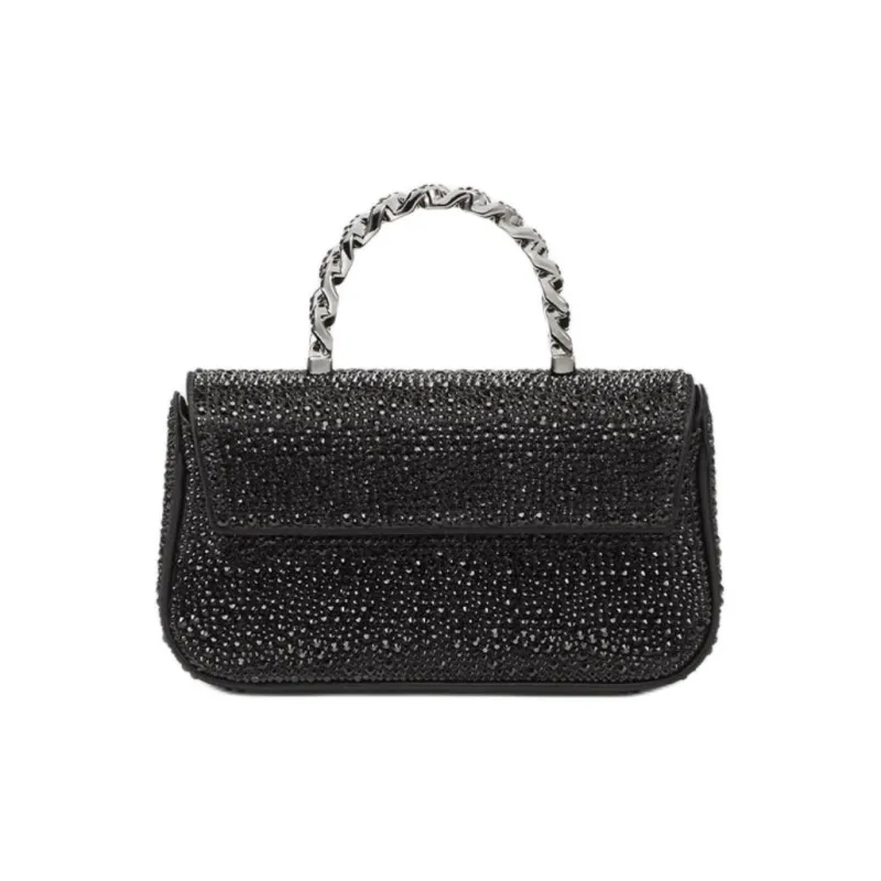 VERSACE La Medusa Viscose Shoulder Bag Crossbody Bag Handbag Mini Women's Black-2