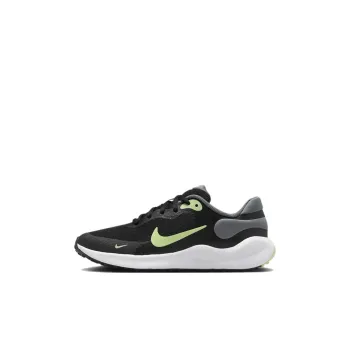 Nike REVOLUTION 7 Anti Slip Wear Resistant Low Top Kids' Running Shoes Black Green Kids'