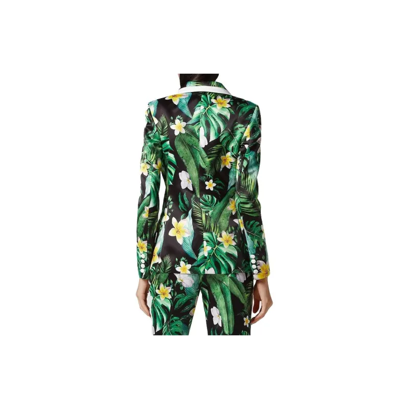 PHILIPP PLEIN Floral print Single breasted Blazer-3