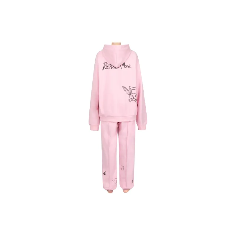 Richie Macie Casual Pants Unisex Pink-4