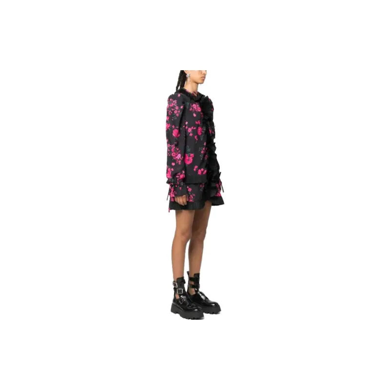 MSGM Long-Sleeved Dresses Women's Black-3