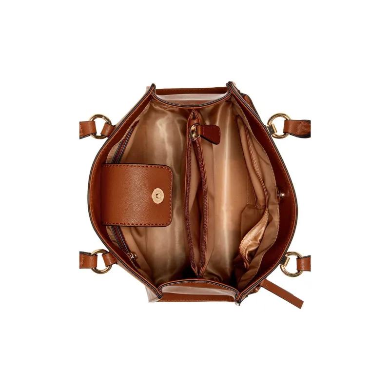 GUESS Artificial Leather Handbag Shoulder Bag Crossbody Bag Regular Women's Brown-2