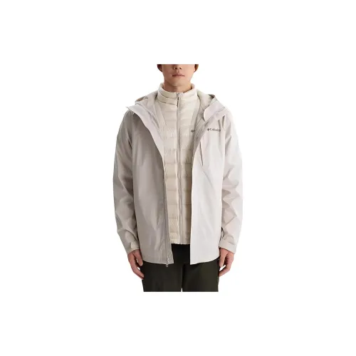 Columbia Omni-Heat Windbreaker Jackets Men Off White