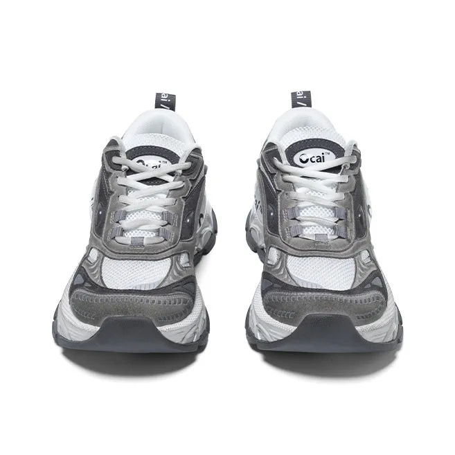 Ocai Runtech3.0 Anti Slip Wear Resistant Low Top Chunky Sneakers Unisex Gray-2