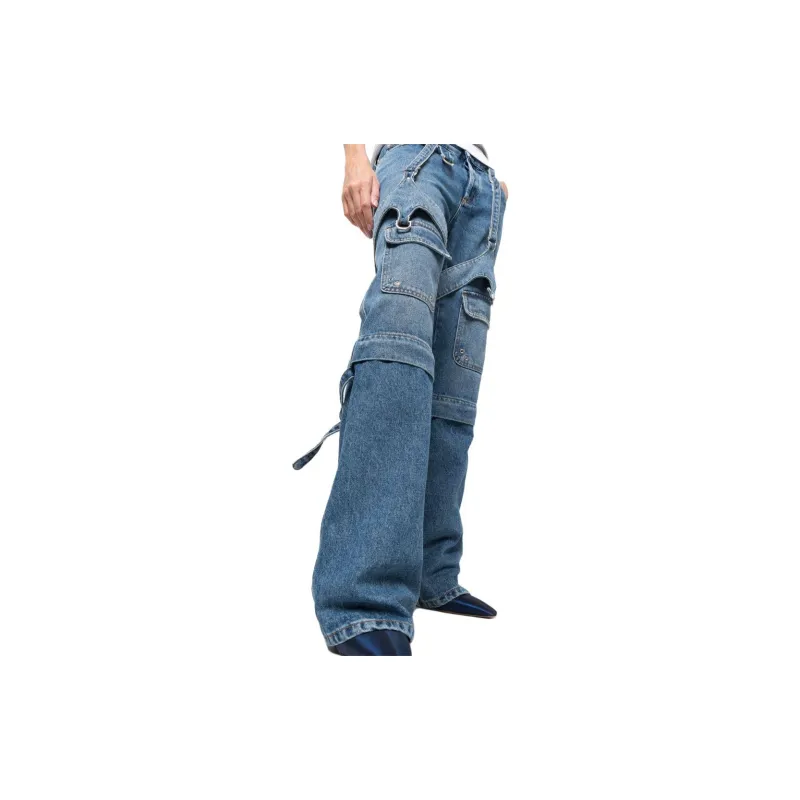 OFF-WHITE Cargo Zip Logo Patch Jeans-4