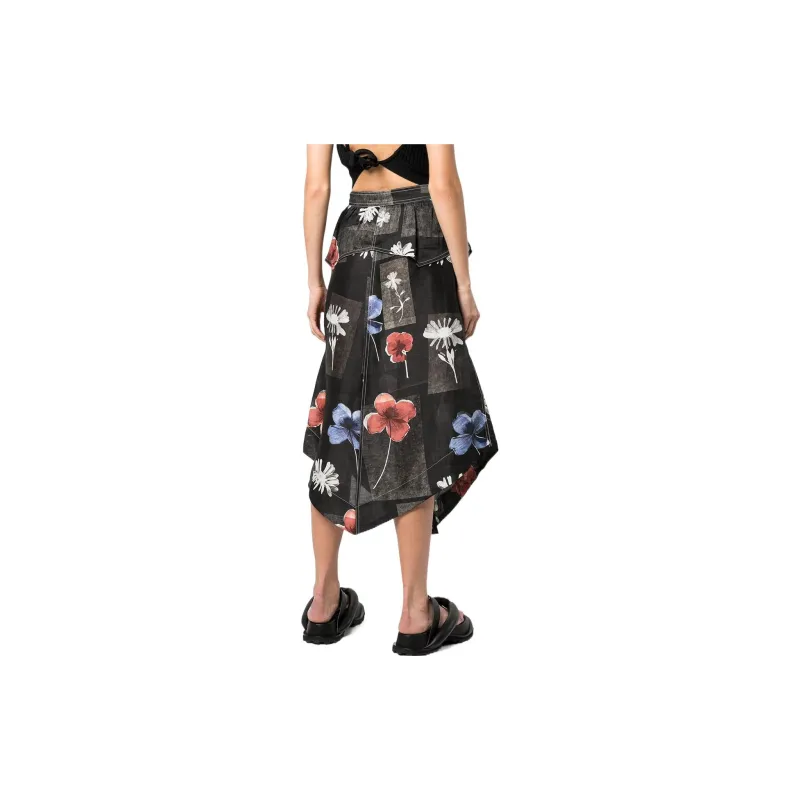 GANNI Casual Long Skirts Women's Black-2