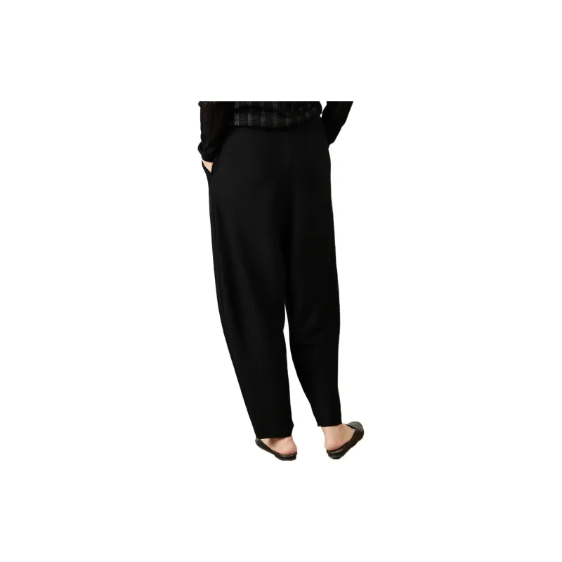 CLEANFLOW FW22 Straight Casual Pants Women's Black-2