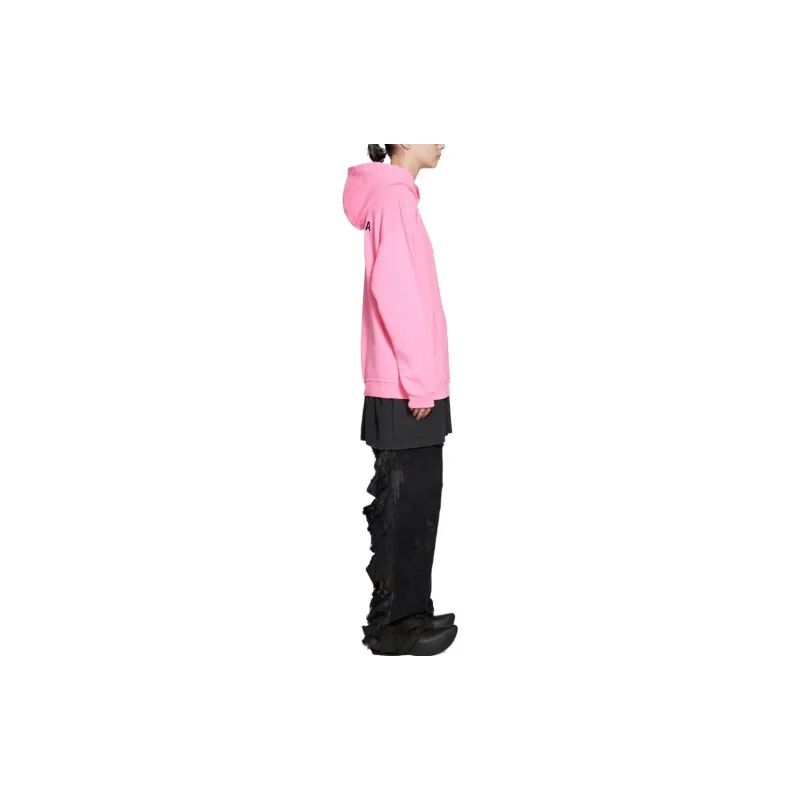 Balenciaga Sweatshirt Loose Fit Women's Neon Pink-3