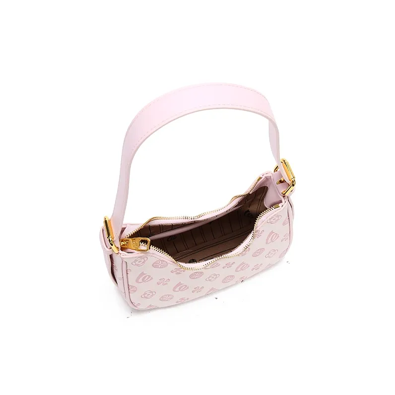 Carit&Koty Polyurethane Synthetic Leather Shoulder Bag Women's Pink-5