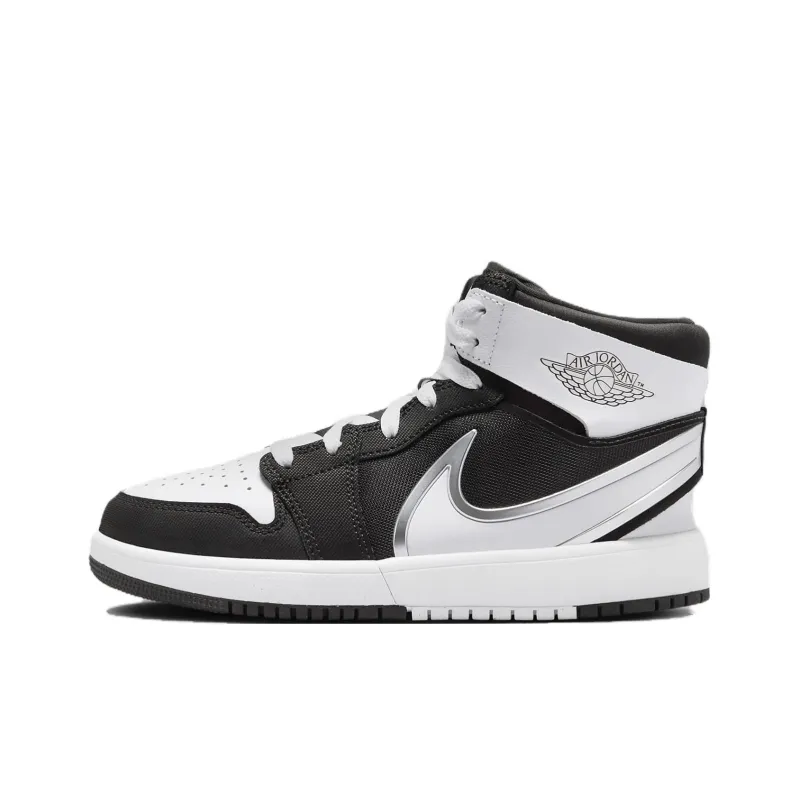 Jordan Air Jordan 1 Anti Slip Wear Resistant Mid Top Children's Basketball Shoes Black Unisex-0