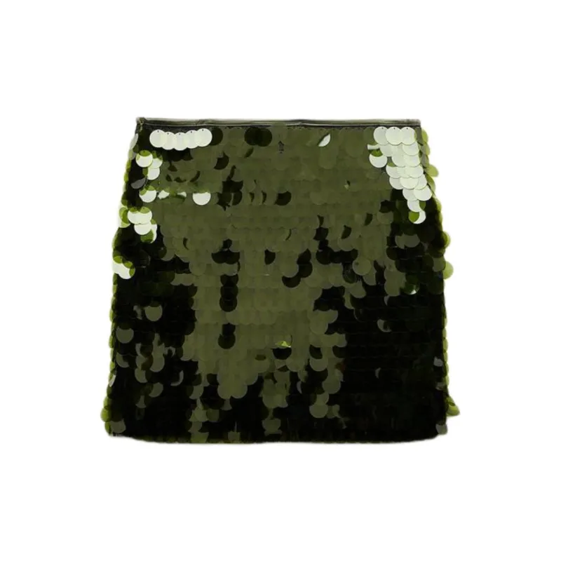 ZARA Casual Short Skirts Women's Green-1