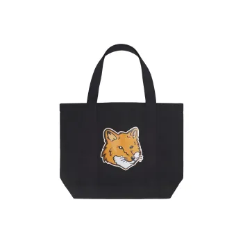 Maison Kitsune Fox Head Printed Large Tote Bag